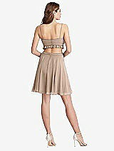 Rear View Thumbnail - Topaz Ruffled Chiffon Cutout Mini Dress - Joey