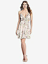 Front View Thumbnail - Blush Garden Ruffled Chiffon Cutout Mini Dress - Joey