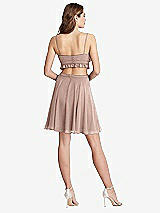 Rear View Thumbnail - Neu Nude Ruffled Chiffon Cutout Mini Dress - Joey