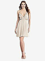 Front View Thumbnail - Oat Ruffled Chiffon Cutout Mini Dress - Joey