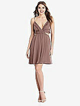 Front View Thumbnail - Sienna Ruffled Chiffon Cutout Mini Dress - Joey