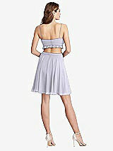 Rear View Thumbnail - Silver Dove Ruffled Chiffon Cutout Mini Dress - Joey