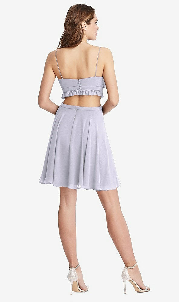 Back View - Silver Dove Ruffled Chiffon Cutout Mini Dress - Joey