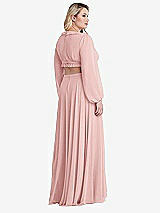 Alt View 2 Thumbnail - Rose Bishop Sleeve Ruffled Chiffon Cutout Maxi Dress - Harlow