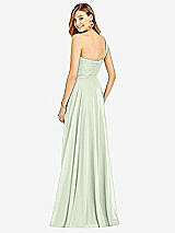 Rear View Thumbnail - Mint Green One-Shoulder Draped Chiffon Maxi Dress - Dani