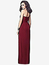 Alt View 2 Thumbnail - Burgundy One-Shoulder Draped Maxi Dress with Front Slit - Aeryn