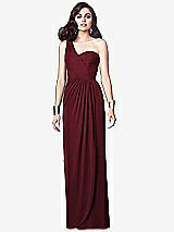 Alt View 1 Thumbnail - Cabernet One-Shoulder Draped Maxi Dress with Front Slit - Aeryn