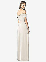 Rear View Thumbnail - Ivory Off-the-Shoulder Ruched Chiffon Maxi Dress - Alessia