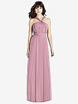 Front View Thumbnail - Dusty Pink Twist Halter Chiffon Maxi Dress - James