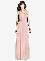 Front View Thumbnail - Rose Twist Halter Chiffon Maxi Dress - James