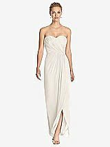 Front View Thumbnail - Ivory Strapless Draped Chiffon Maxi Dress - Lila