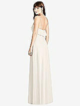 Rear View Thumbnail - Ivory Ruffle-Trimmed Backless Maxi Dress