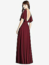Front View Thumbnail - Cabernet Split Sleeve Backless Maxi Dress - Lila