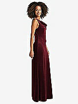 Side View Thumbnail - Cabernet Cowl-Neck Velvet Maxi Tank Dress - Priya
