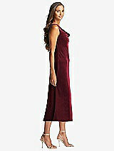Side View Thumbnail - Cabernet Cowl-Neck Velvet Midi Tank Dress - Rowan