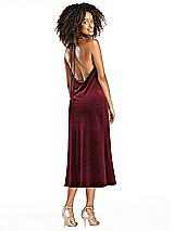 Alt View 2 Thumbnail - Cabernet Cowl-Neck Convertible Velvet Midi Slip Dress - Isa
