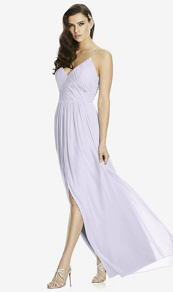 Front View - Silver Dove Deep V-Back Shirred Maxi Dress - Ensley
