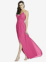 Front View Thumbnail - Tea Rose Deep V-Back Shirred Maxi Dress - Ensley