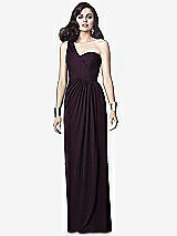 Alt View 1 Thumbnail - Aubergine One-Shoulder Draped Maxi Dress with Front Slit - Aeryn