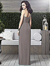 Alt View 2 Thumbnail - Cashmere Gray One-Shoulder Draped Maxi Dress with Front Slit - Aeryn