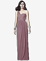 Alt View 1 Thumbnail - Dusty Rose One-Shoulder Draped Maxi Dress with Front Slit - Aeryn