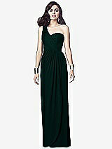 Alt View 1 Thumbnail - Evergreen One-Shoulder Draped Maxi Dress with Front Slit - Aeryn