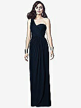 Alt View 1 Thumbnail - Midnight Navy One-Shoulder Draped Maxi Dress with Front Slit - Aeryn