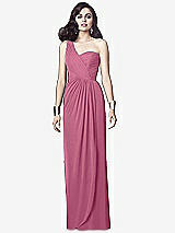 Alt View 1 Thumbnail - Orchid Pink One-Shoulder Draped Maxi Dress with Front Slit - Aeryn