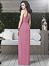 Alt View 2 Thumbnail - Powder Pink One-Shoulder Draped Maxi Dress with Front Slit - Aeryn