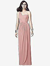 Alt View 1 Thumbnail - Rose One-Shoulder Draped Maxi Dress with Front Slit - Aeryn