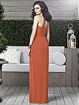 Alt View 2 Thumbnail - Terracotta Copper One-Shoulder Draped Maxi Dress with Front Slit - Aeryn
