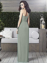 Alt View 2 Thumbnail - Willow Green One-Shoulder Draped Maxi Dress with Front Slit - Aeryn