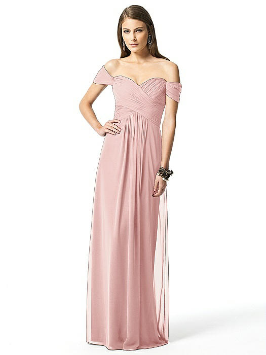 Off-the-Shoulder Ruched Chiffon Maxi Dress - Alessia