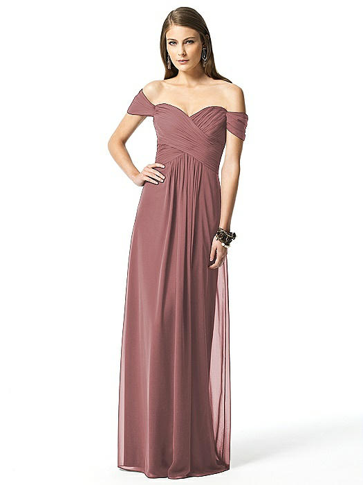 Off-the-Shoulder Ruched Chiffon Maxi Dress - Alessia