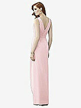 Rear View Thumbnail - Ballet Pink Sleeveless Draped Faux Wrap Maxi Dress - Dahlia