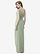 Rear View Thumbnail - Sage Sleeveless Draped Faux Wrap Maxi Dress - Dahlia