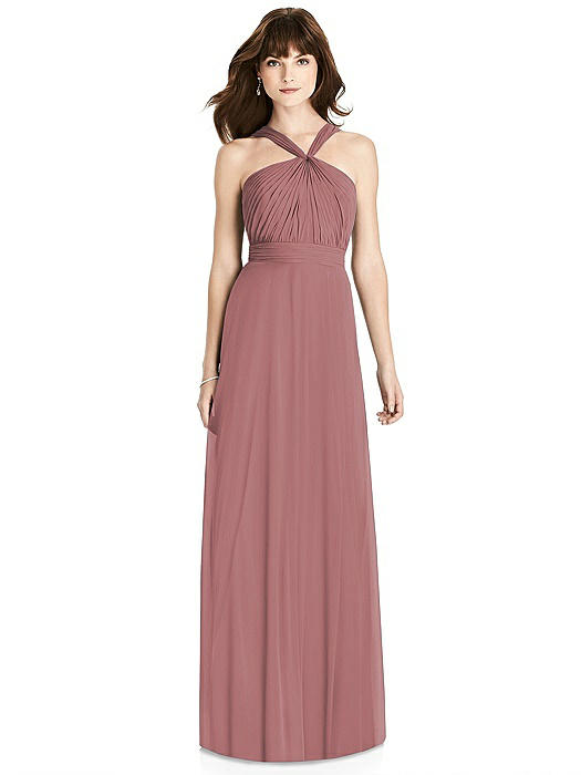 Twist Halter Chiffon Maxi Dress - James