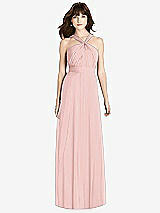Front View Thumbnail - Rose Twist Halter Chiffon Maxi Dress - James