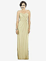 Alt View 1 Thumbnail - Butter Yellow Strapless Draped Chiffon Maxi Dress - Lila