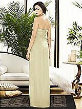 Alt View 2 Thumbnail - Butter Yellow Strapless Draped Chiffon Maxi Dress - Lila