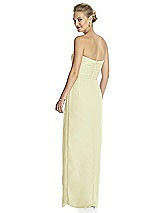 Rear View Thumbnail - Butter Yellow Strapless Draped Chiffon Maxi Dress - Lila