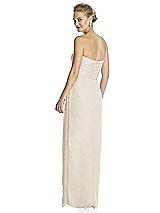 Rear View Thumbnail - Oat Strapless Draped Chiffon Maxi Dress - Lila