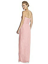 Rear View Thumbnail - Rose Strapless Draped Chiffon Maxi Dress - Lila