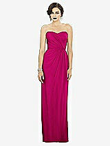 Alt View 1 Thumbnail - Think Pink Strapless Draped Chiffon Maxi Dress - Lila
