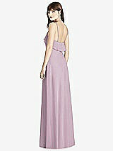 Rear View Thumbnail - Suede Rose Ruffle-Trimmed Backless Maxi Dress - Britt