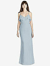 Front View Thumbnail - Mist Ruffle-Trimmed Backless Maxi Dress - Britt