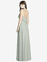 Rear View Thumbnail - Willow Green Ruffle-Trimmed Backless Maxi Dress - Britt