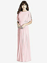 Front View Thumbnail - Ballet Pink Split Sleeve Backless Maxi Dress - Lila