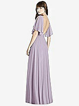 Rear View Thumbnail - Lilac Haze Split Sleeve Backless Maxi Dress - Lila