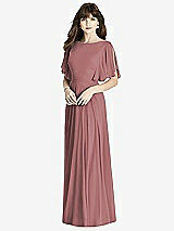 Front View Thumbnail - Rosewood Split Sleeve Backless Maxi Dress - Lila